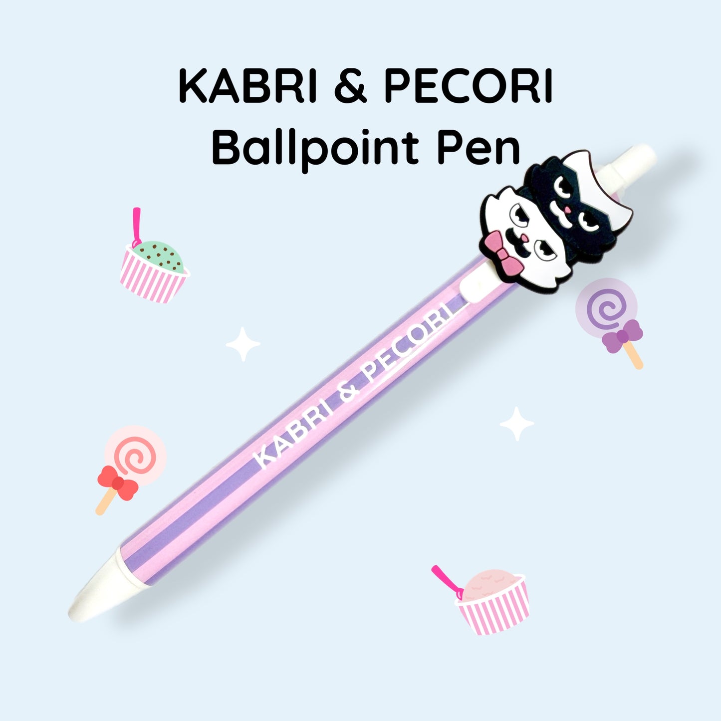 KABRI & PECORI Ballpoint Pen | ラバーマスコット付きボールペン