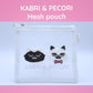 KABRI & PECORI  MESH POUCH｜カブリ&ペコリ サガラ刺繍メッシュポーチ