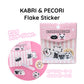 KABRI & PECORI FLAKE STICKER｜フレークステッカー